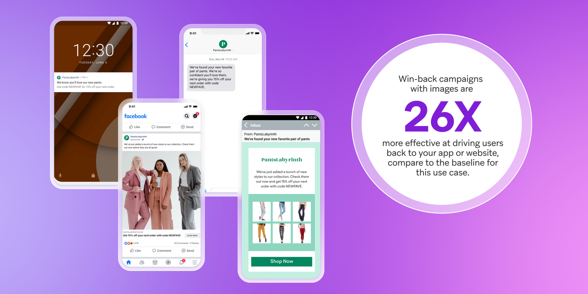 a purple circle with the number 26x on it