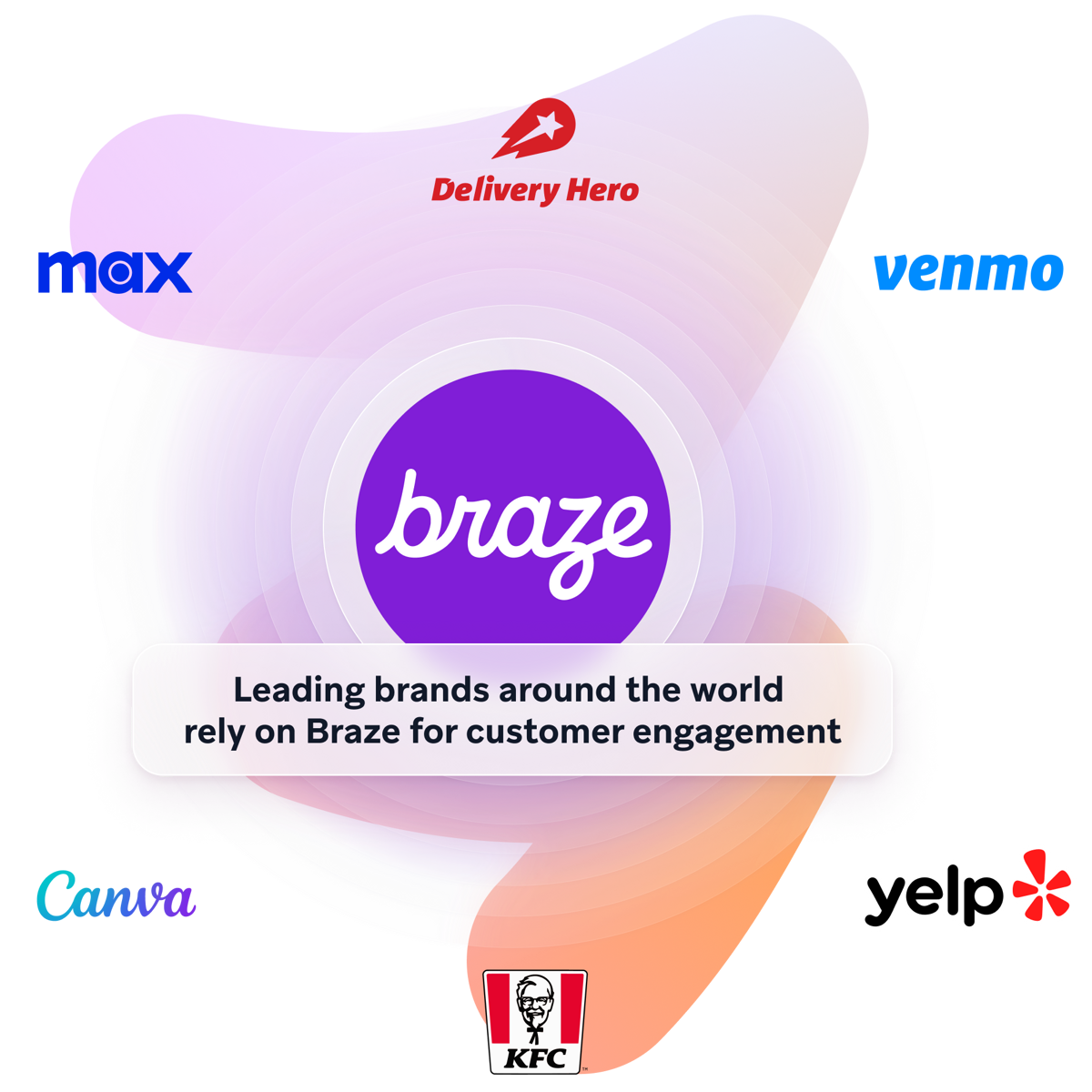 a purple circle with the word braze on it