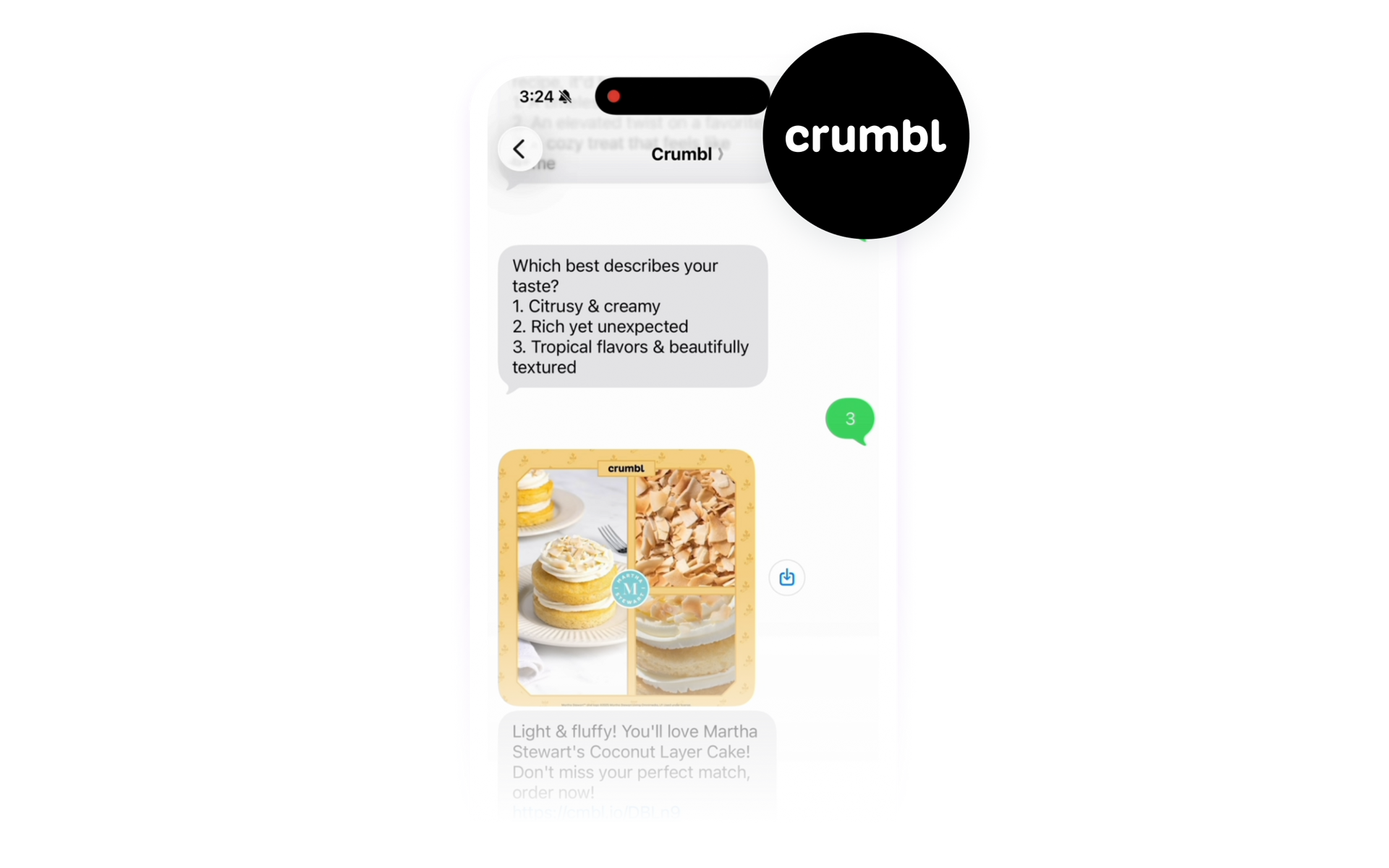 Crumbl transforms Martha Stewart collaboration into a viral dessert-matching experience with a Braze-powered SMS quiz