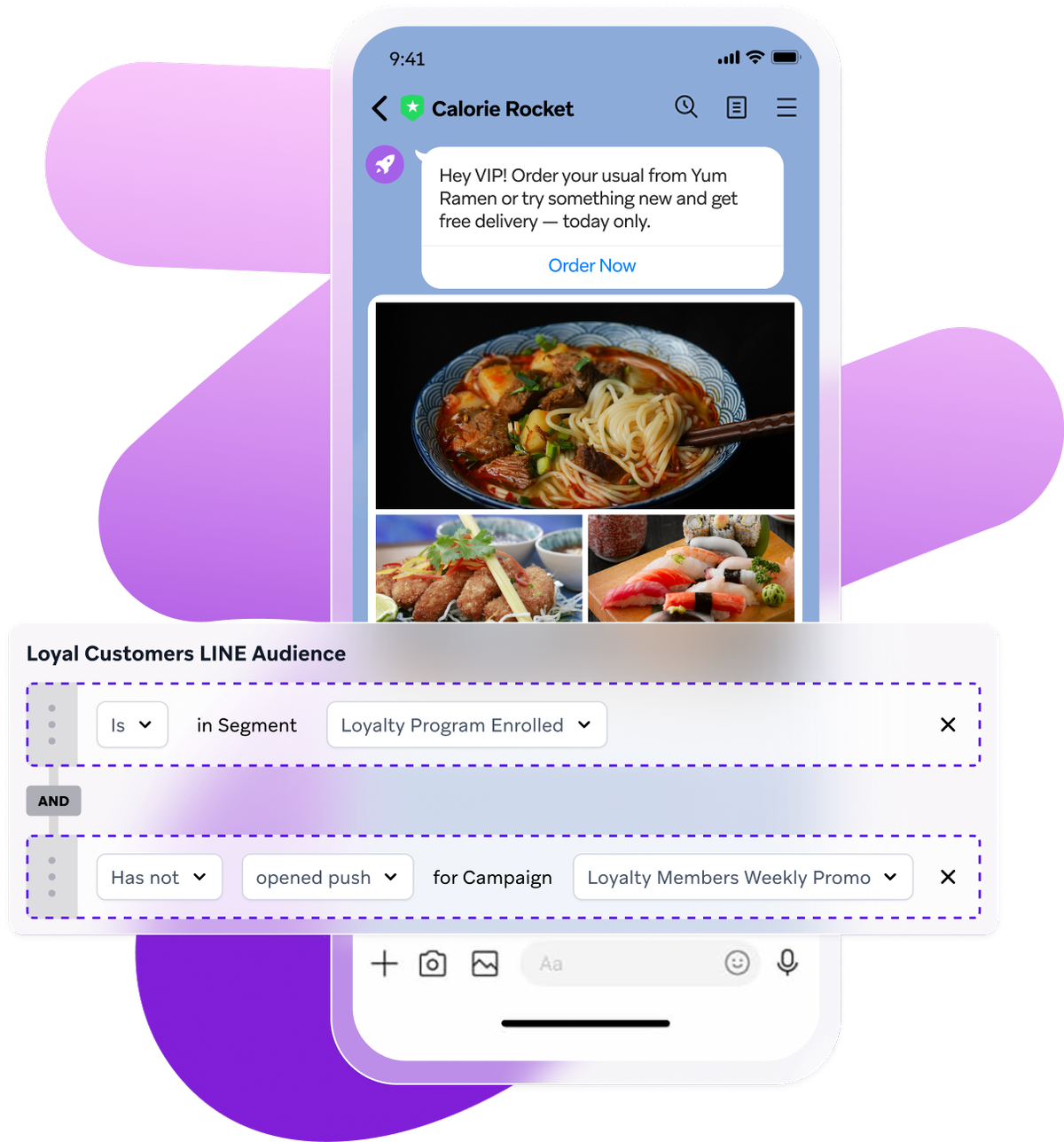 a phone with a calorie rocket app open