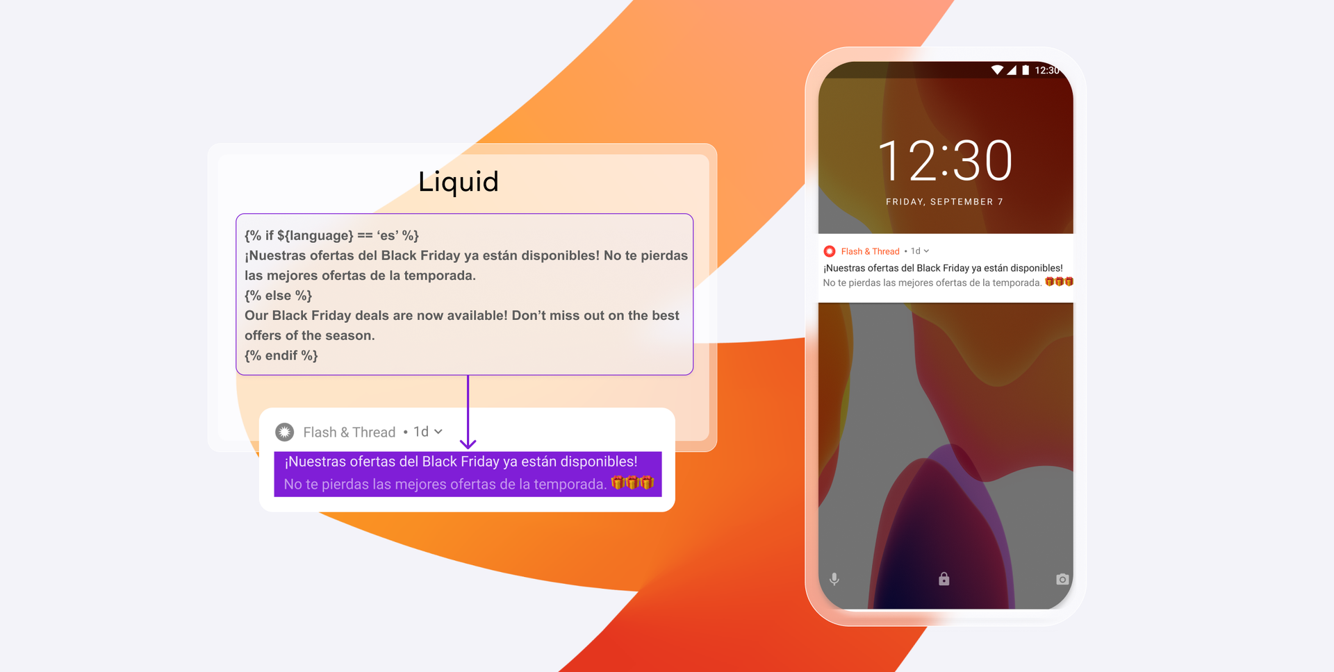 a phone with the time 12:30 on it