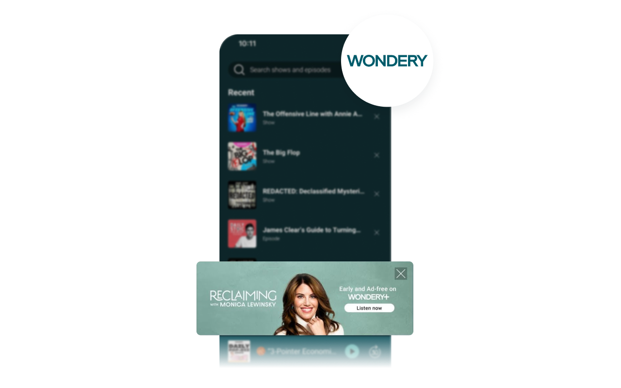 Wondery uses Braze Content Cards™ to boost audience engagement and raise awareness of Wondery+, their premium listening service