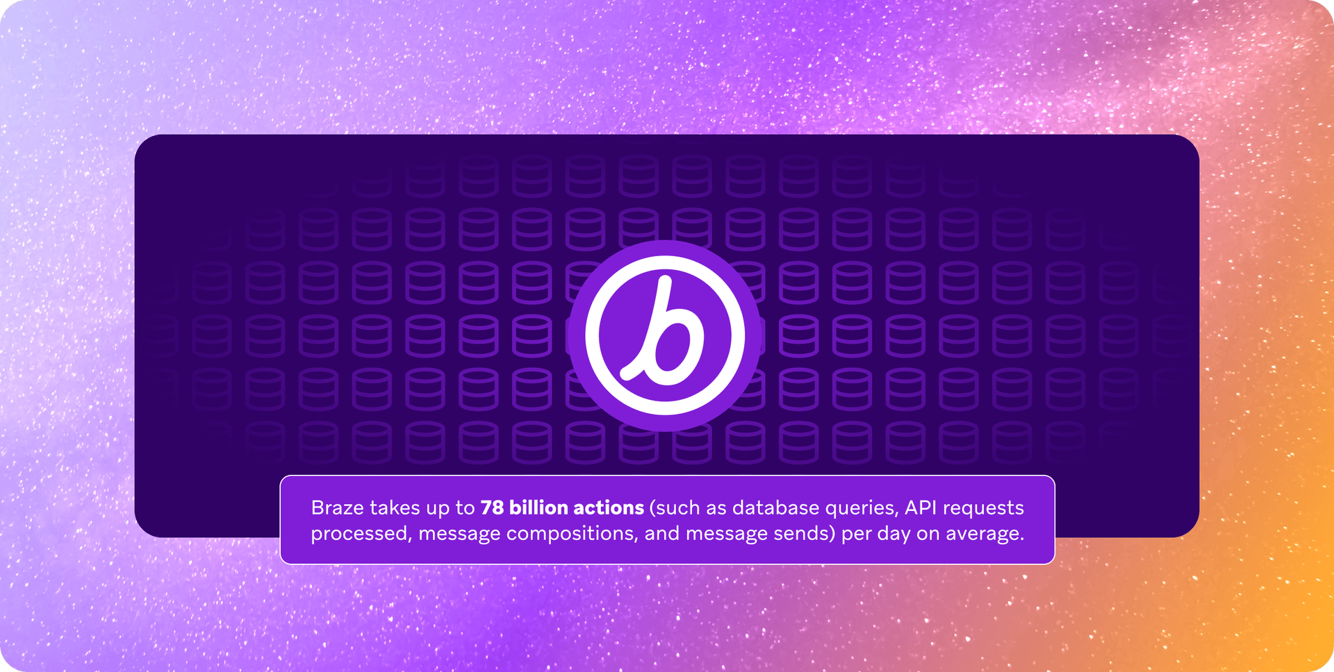 a purple background with the letter b on it