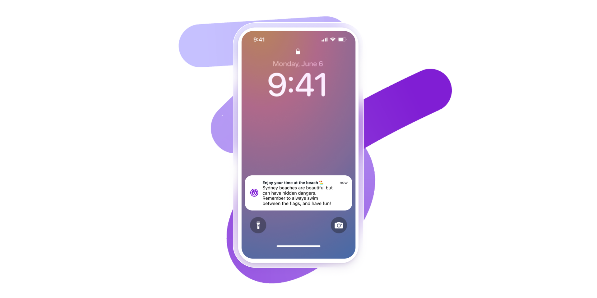 a cell phone displays the time as 9:41 on monday june 6th