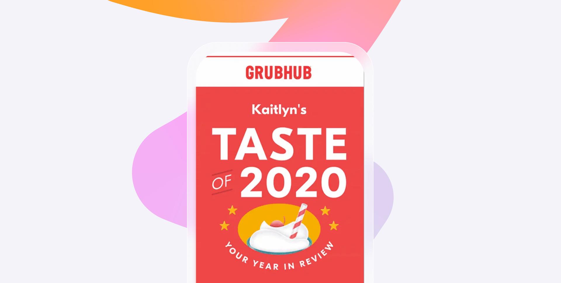 a phone displays a taste of 2020 advertisement