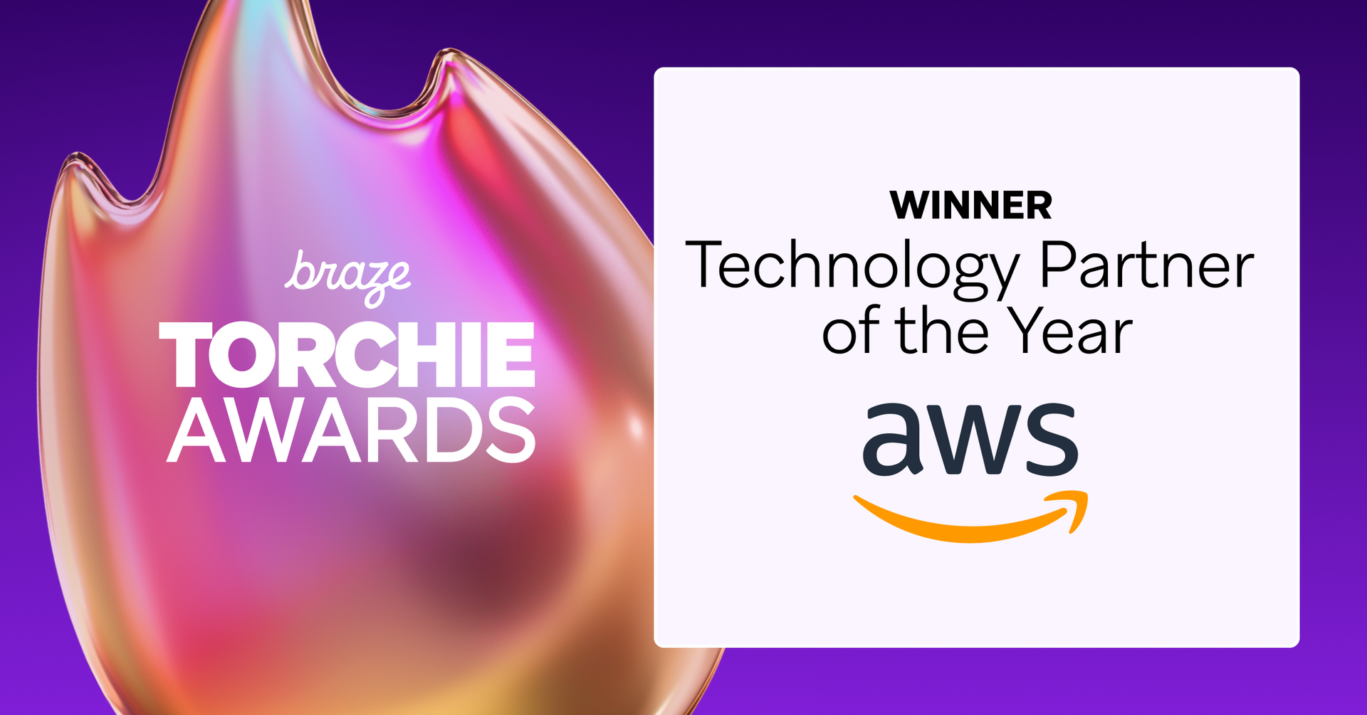 braze torchie awards winner technology partner of the year aws