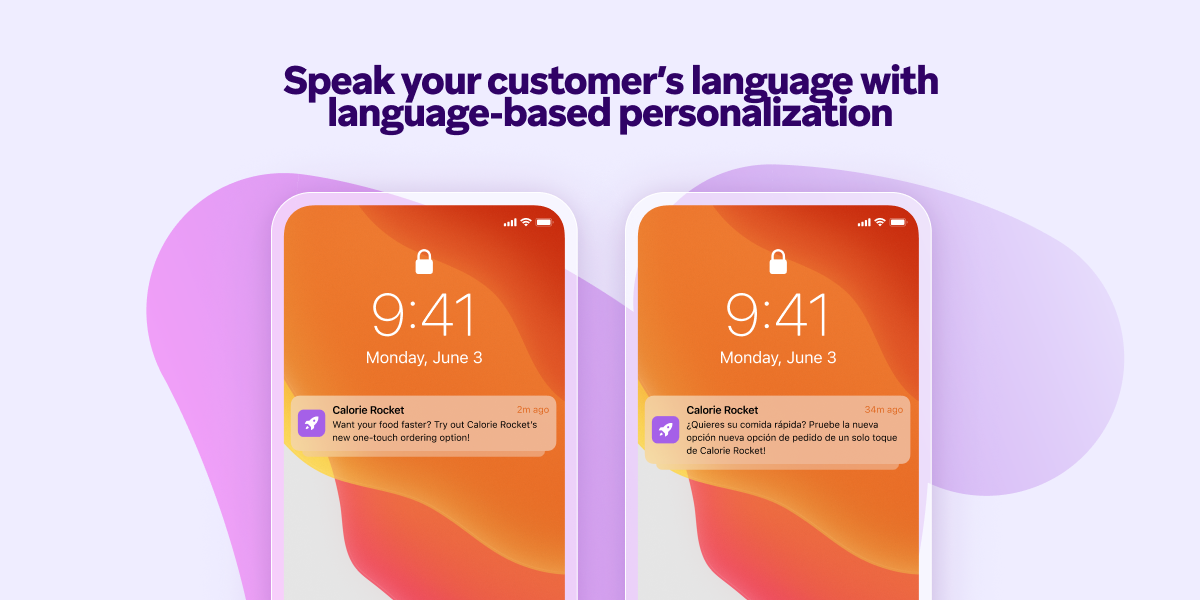 a phone that says speak your customer 's language with language-based personalization
