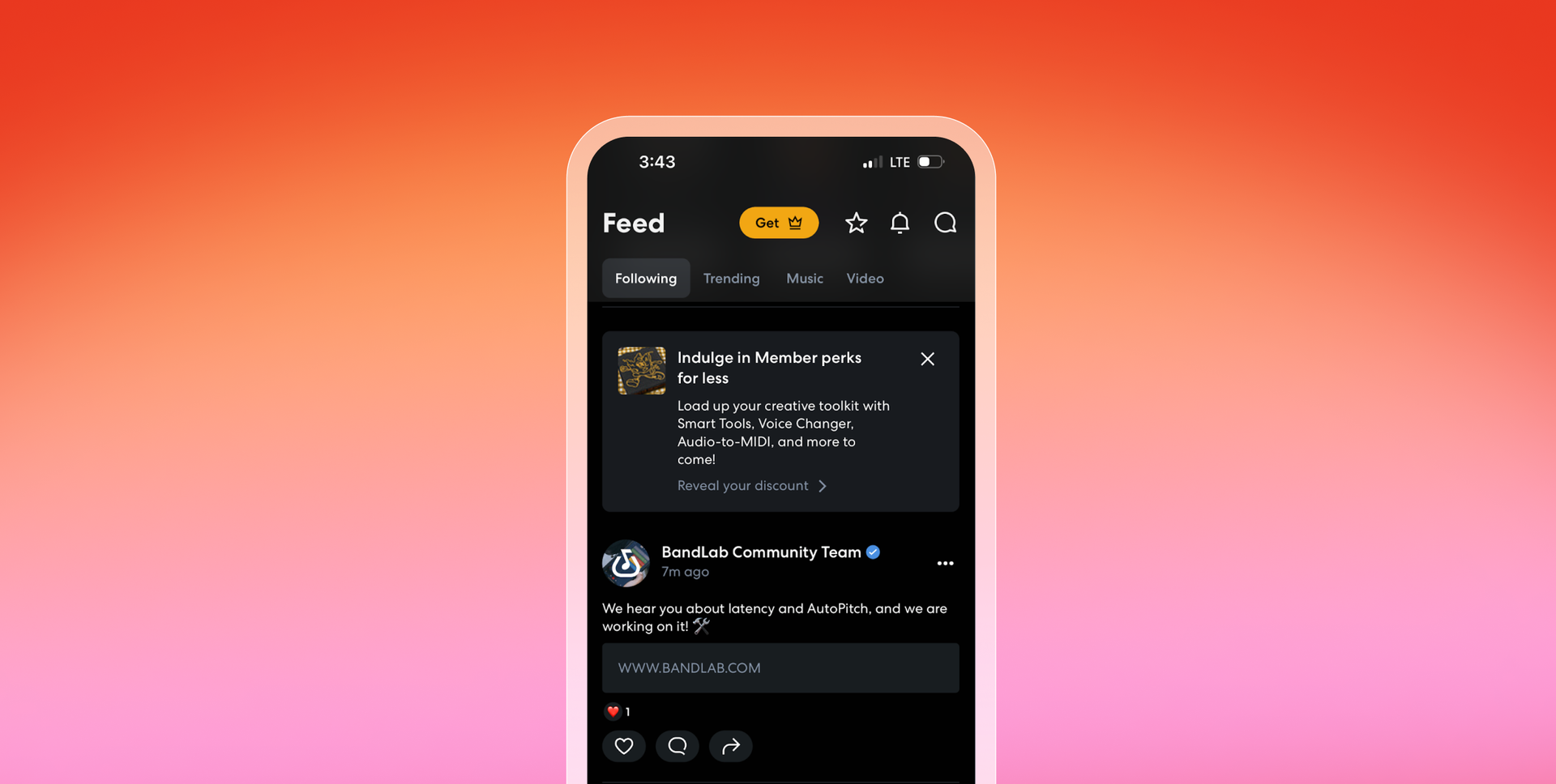 a phone screen shows a screenshot of a twitter feed