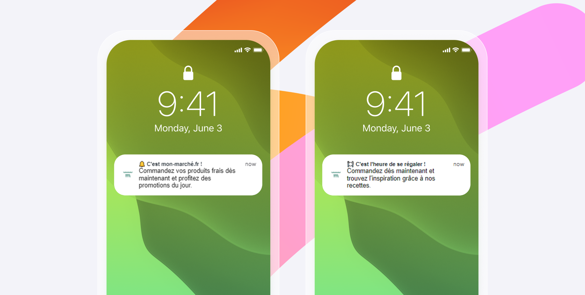 two cell phones showing the time of 9:41 on monday june 3