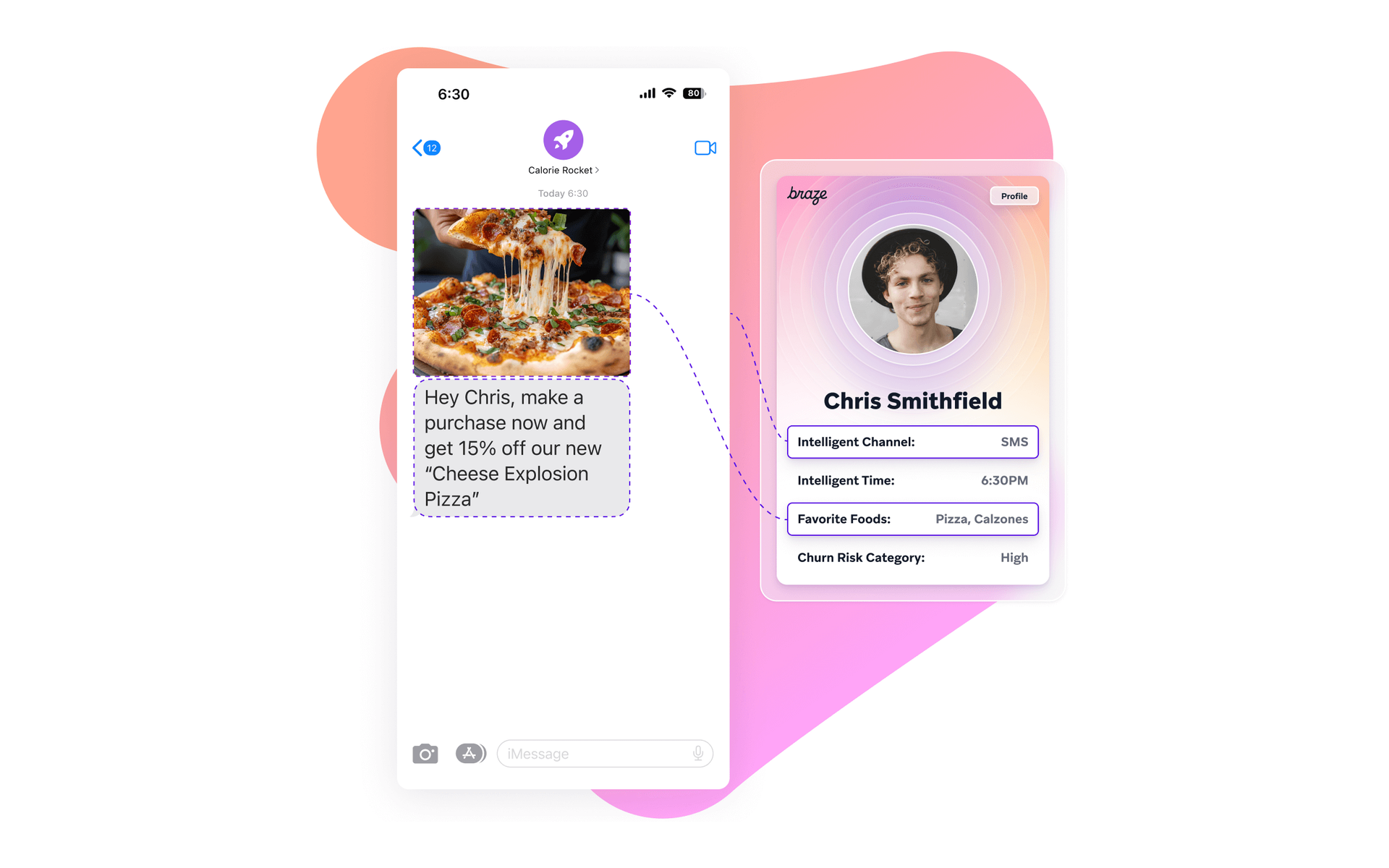 a screenshot of a text message from chris smithfield