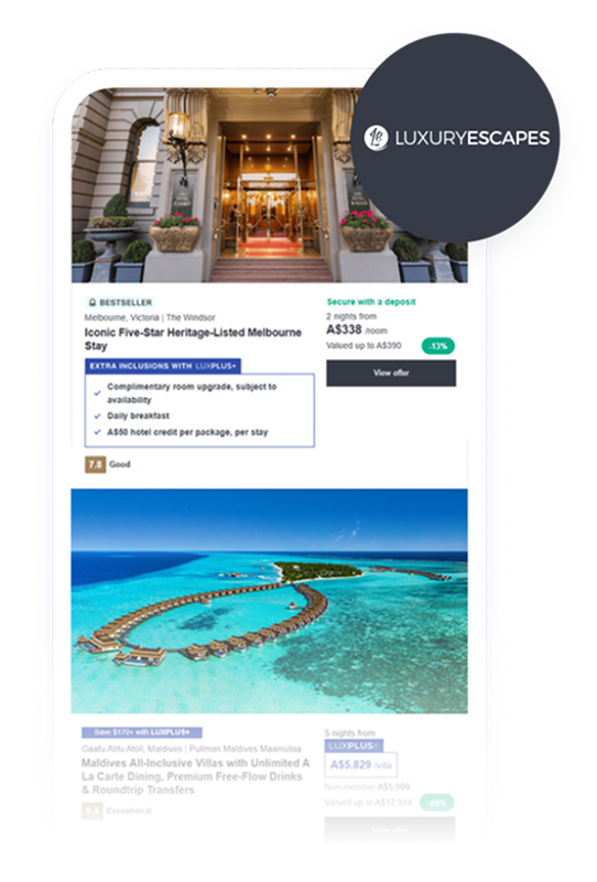 Luxury Escapes Exceeds Membership Goal By 1.4X for LuxPlus+ With Personalized Messaging