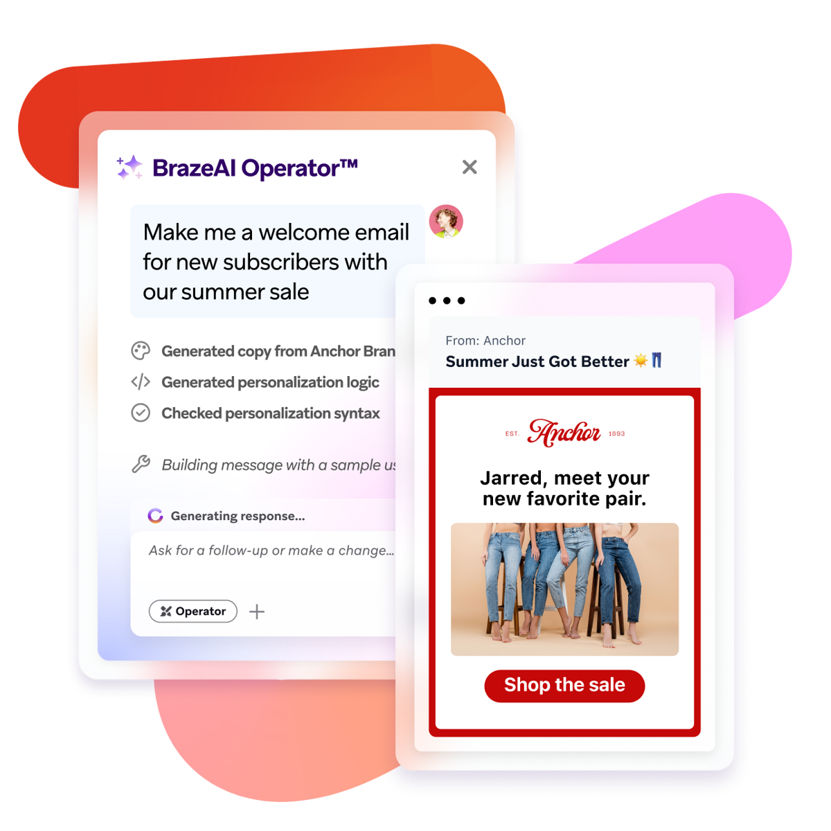 a screenshot of a welcome email for new subscribers