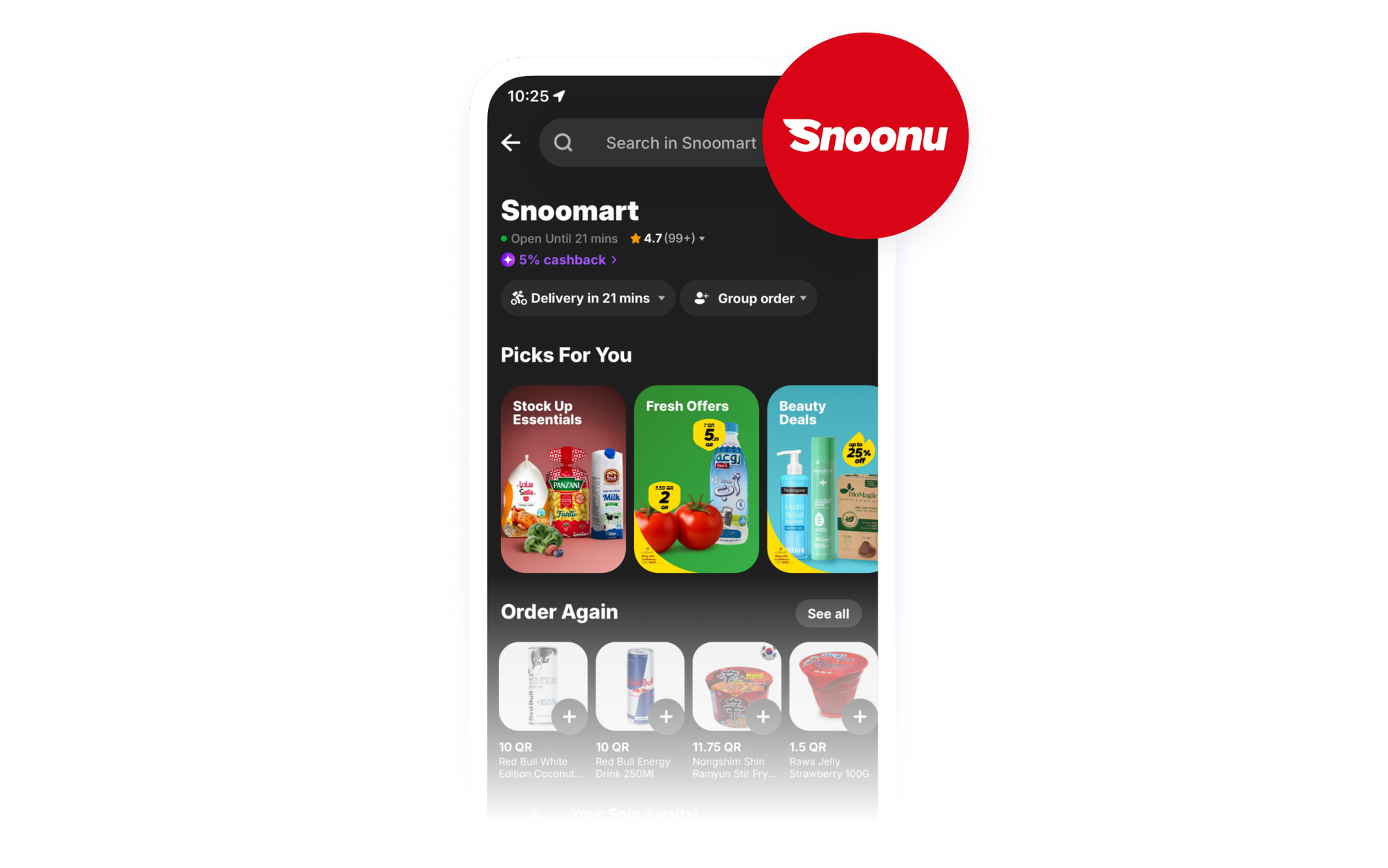 Snoonu drives customer loyalty and repeat orders through a gamified shopping experience