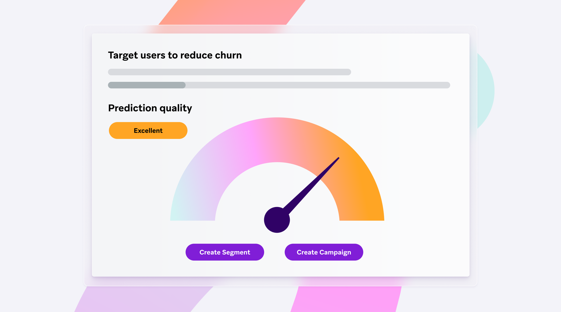 an illustration of a gauge that says target users to reduce churn