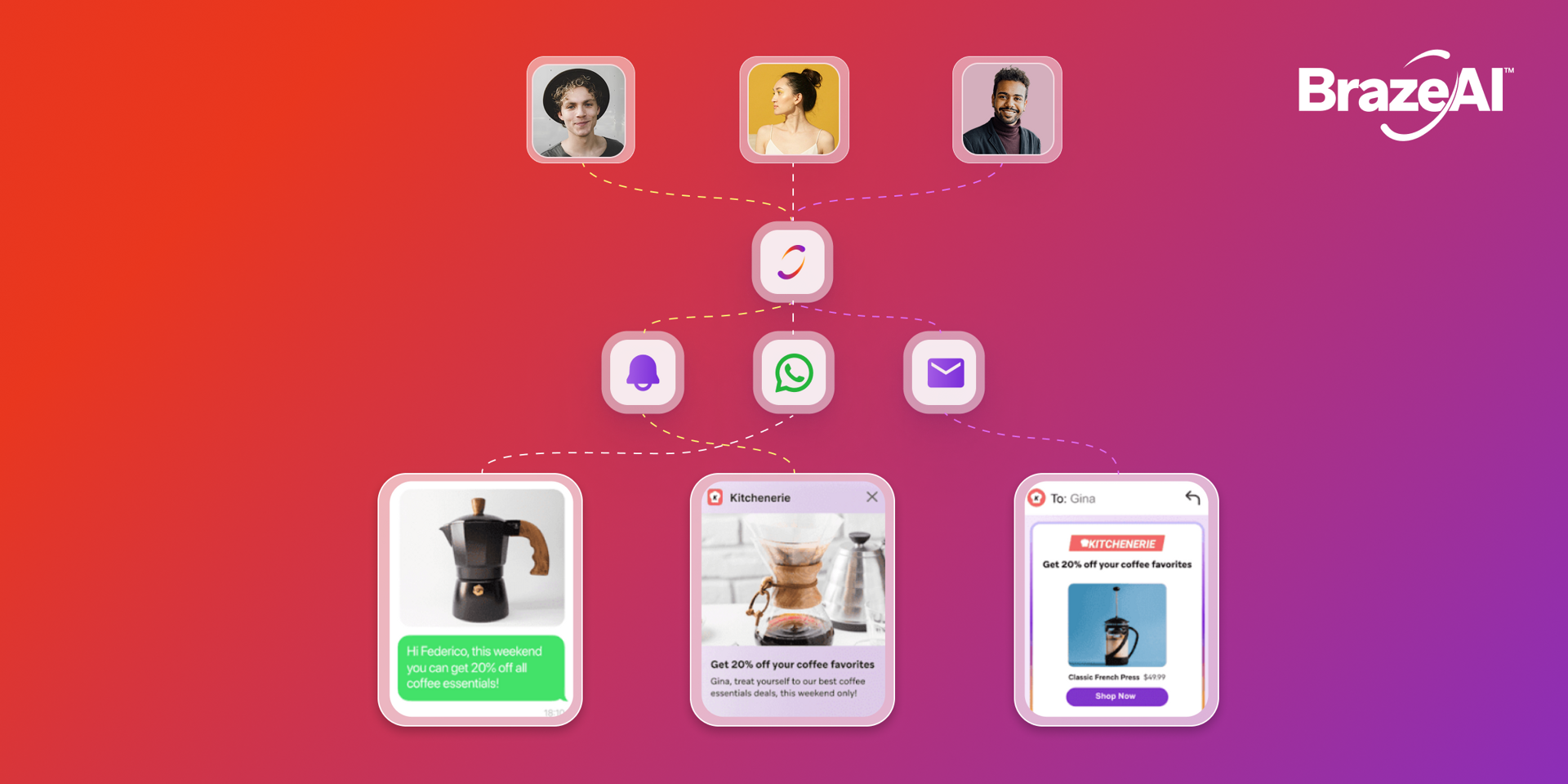 a purple and red background with brazeai on it