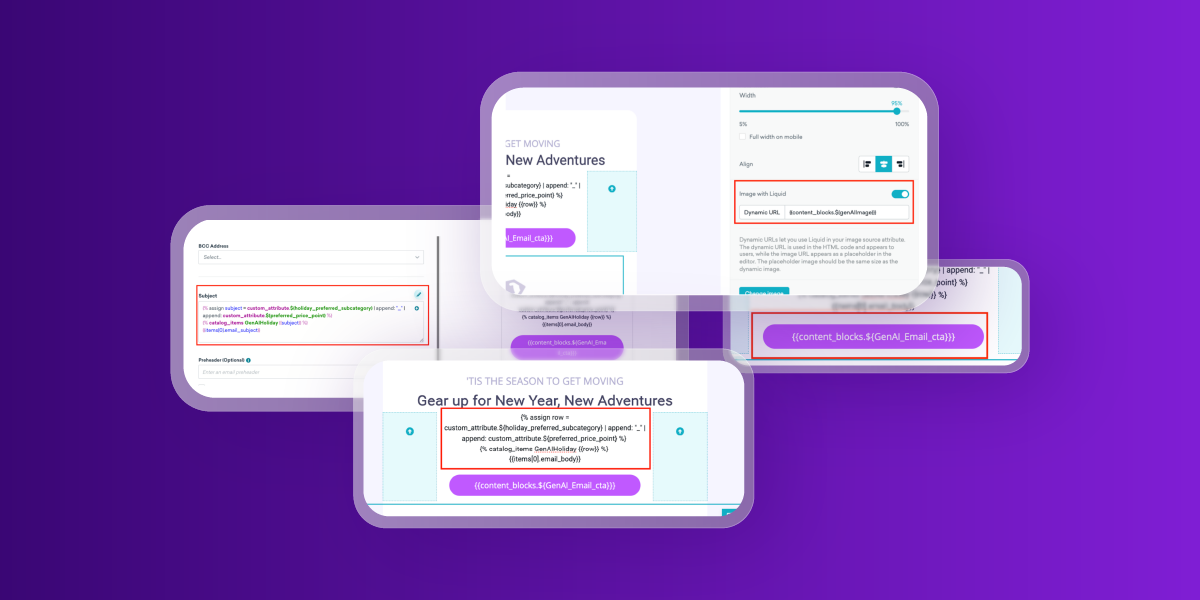 a purple background with a screen that says new adventures