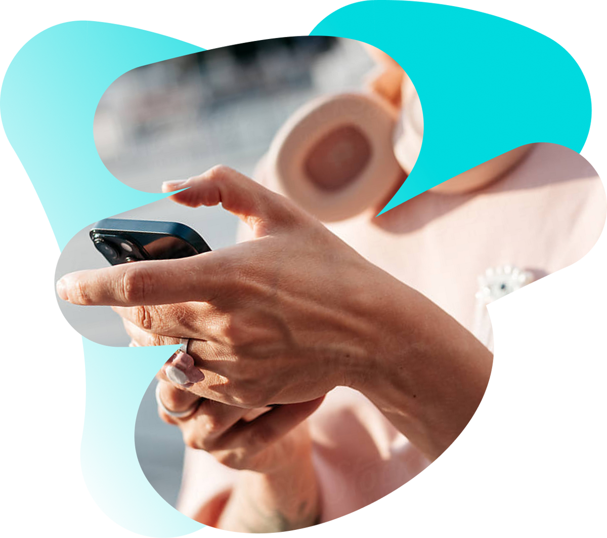 a person holding a cell phone with a speech bubble that says 6 billion monthly active users 2.2 trillion messages sent in one year