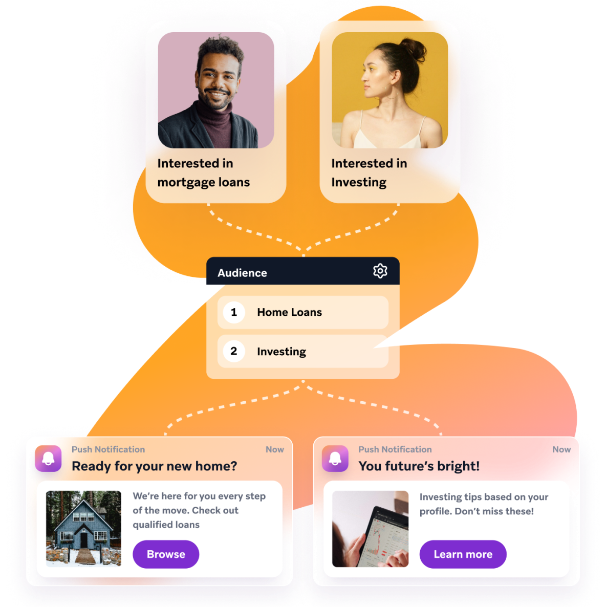 a man and a woman are interested in mortgage loans and investing