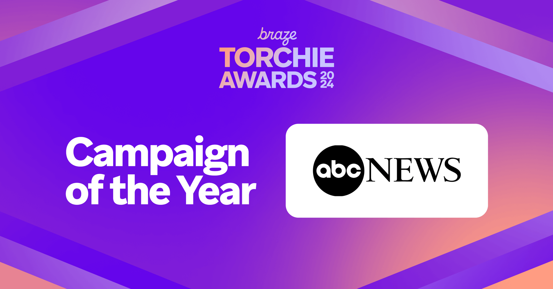 a poster for the campaign of the year award won by abc news