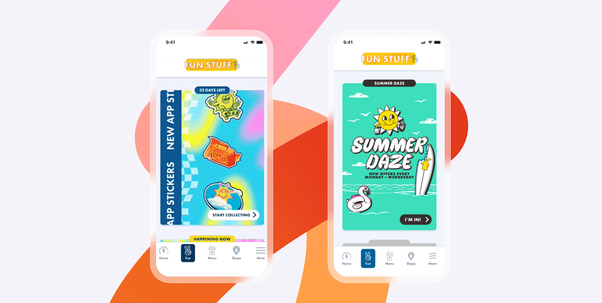 images of an app called "Un Stuff" as displayed on a smartphone