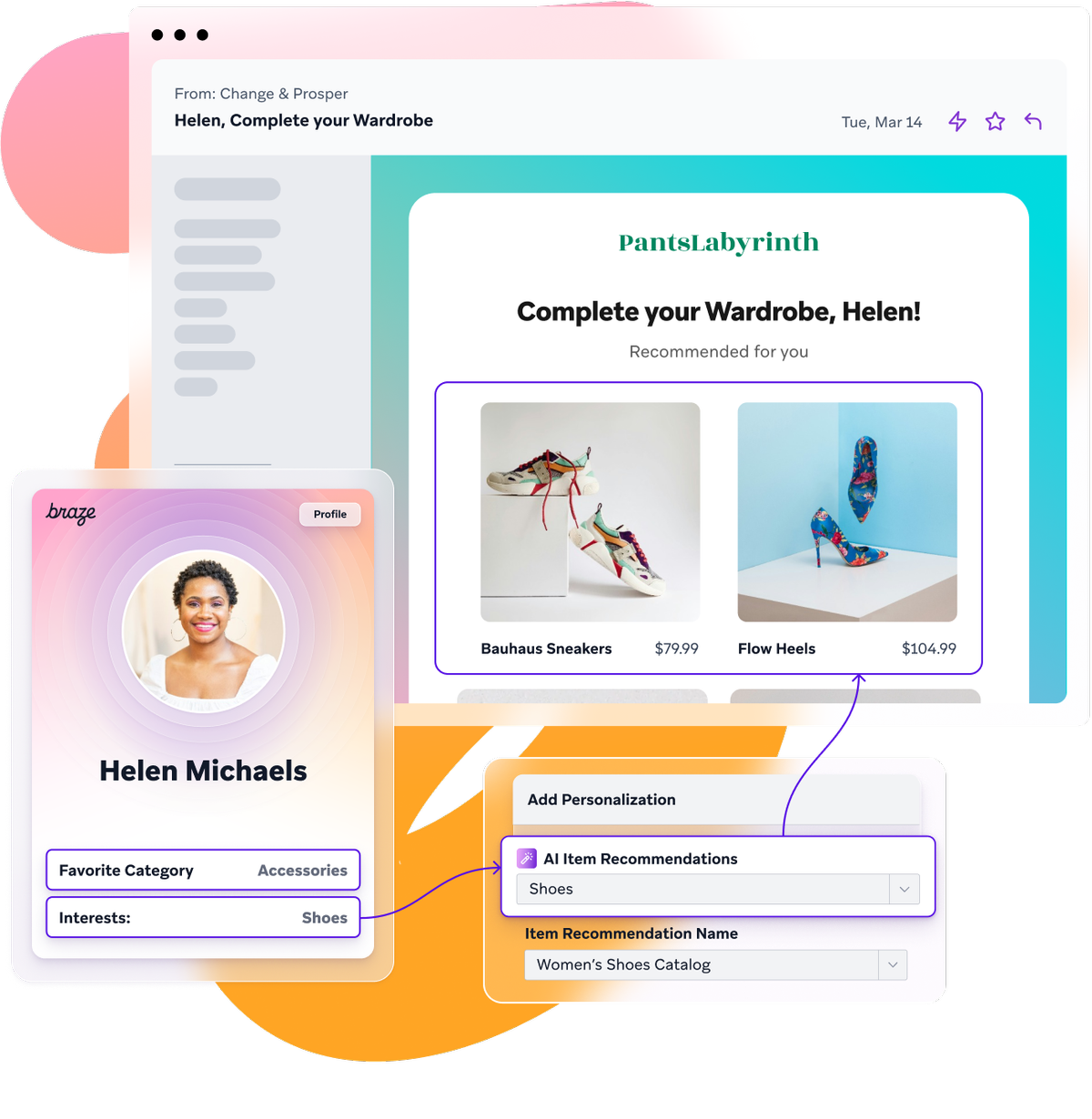 a screenshot of a website that says complete your wardrobe helen